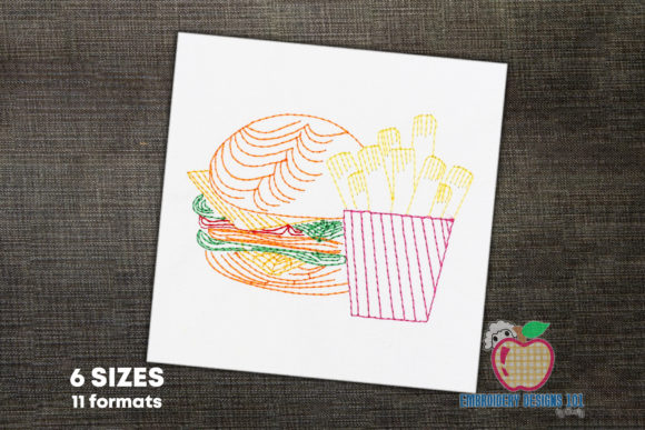Delicious Burger and French Fries