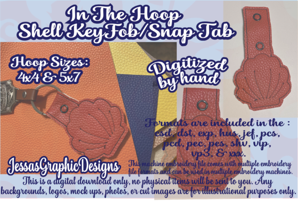 ITH Shell Key Fob Snap Tab
