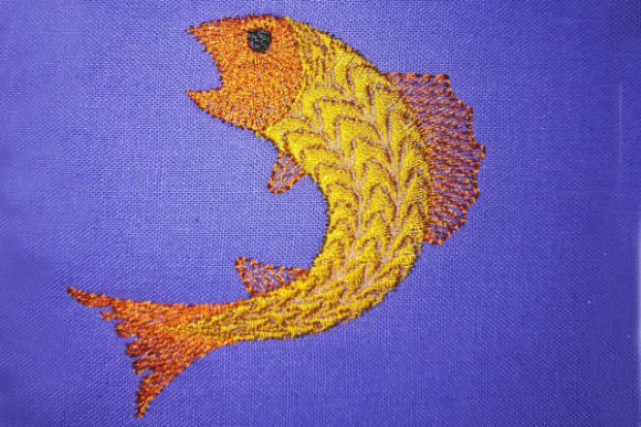 Jumping Fish with Abstract Scales