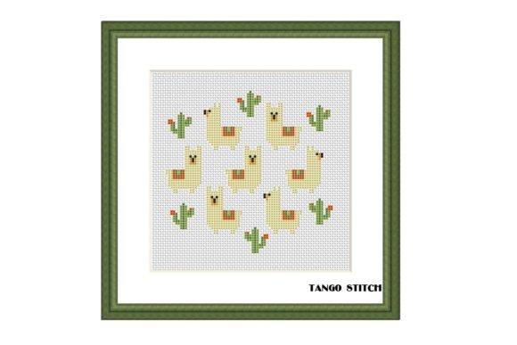 Llama Cute Animals Nursery Cross Stitch