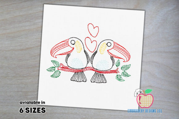 Loving Pair of Toucans Birds