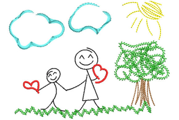 Mom and Child Playing in Summer