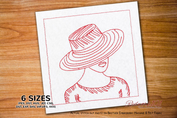 Woman with Large Hat