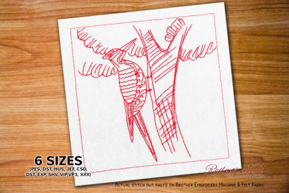 Woodpecker Pecking Lineart Design